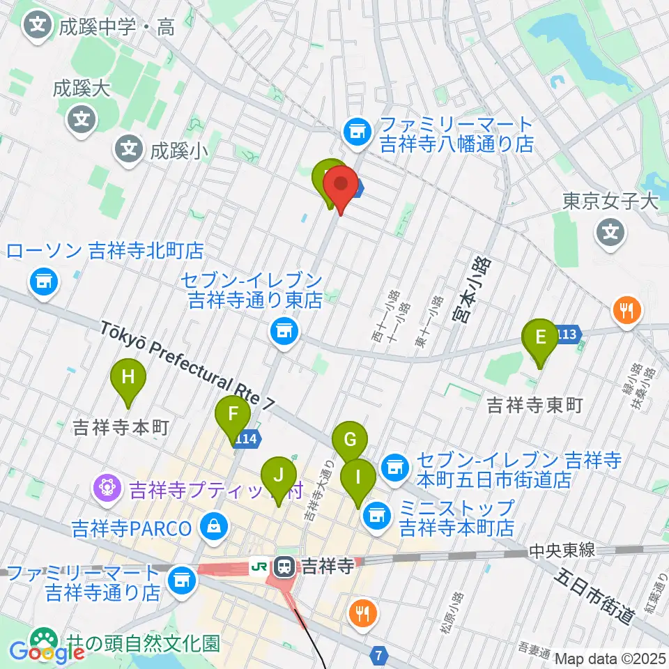 Akkord Guitars周辺のホテル一覧地図
