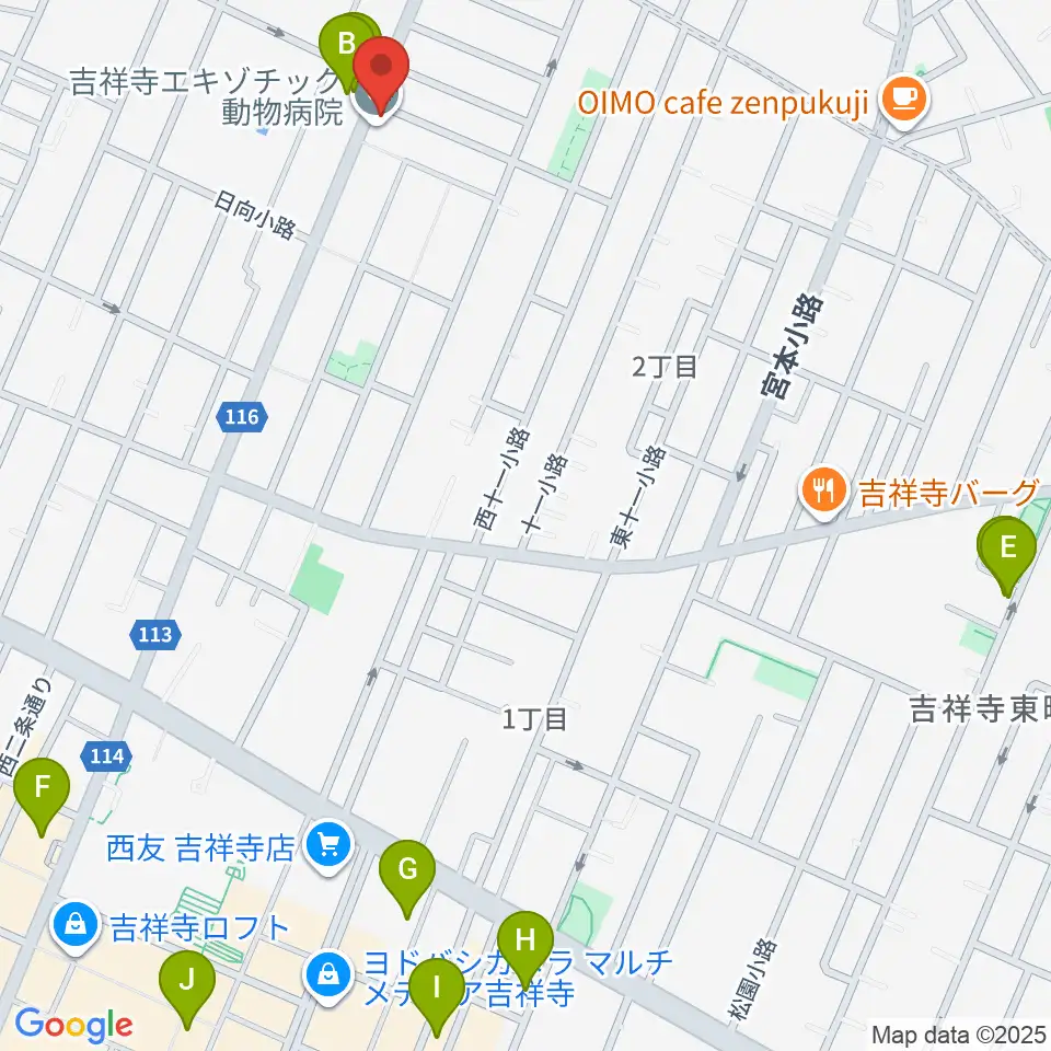 Akkord Guitars周辺のホテル一覧地図
