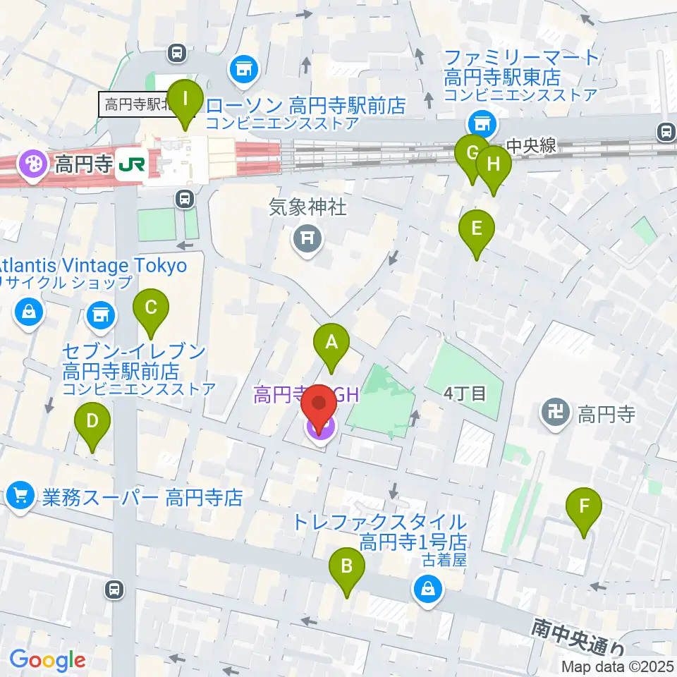 AMPcafe周辺のホテル一覧地図