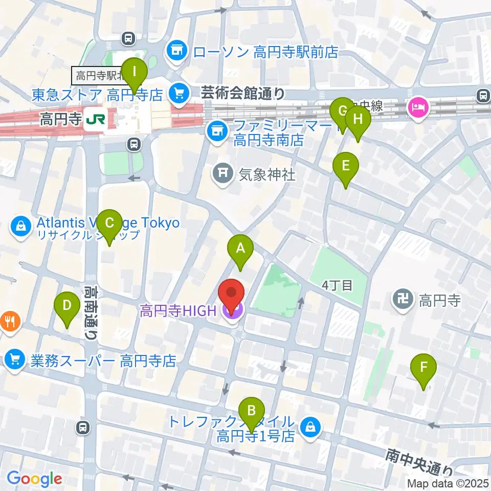 AMPcafe周辺のホテル一覧地図