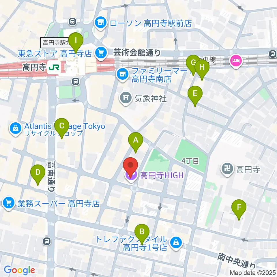 AMPcafe周辺のホテル一覧地図