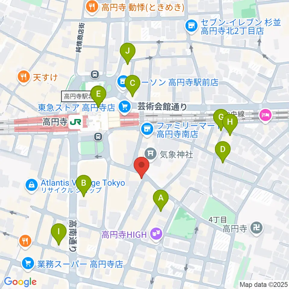 EAD RECORD周辺のホテル一覧地図