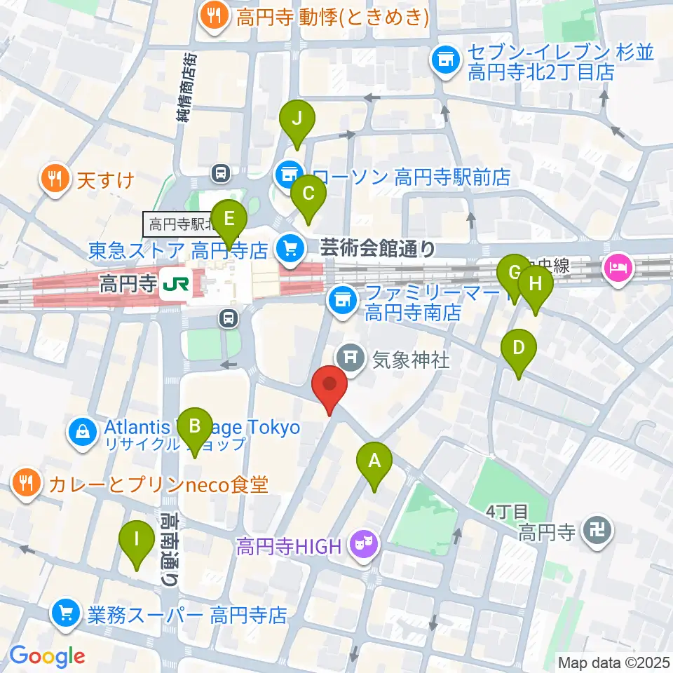 EAD RECORD周辺のホテル一覧地図