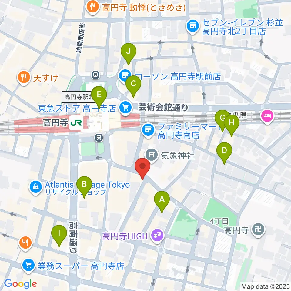 EAD RECORD周辺のホテル一覧地図