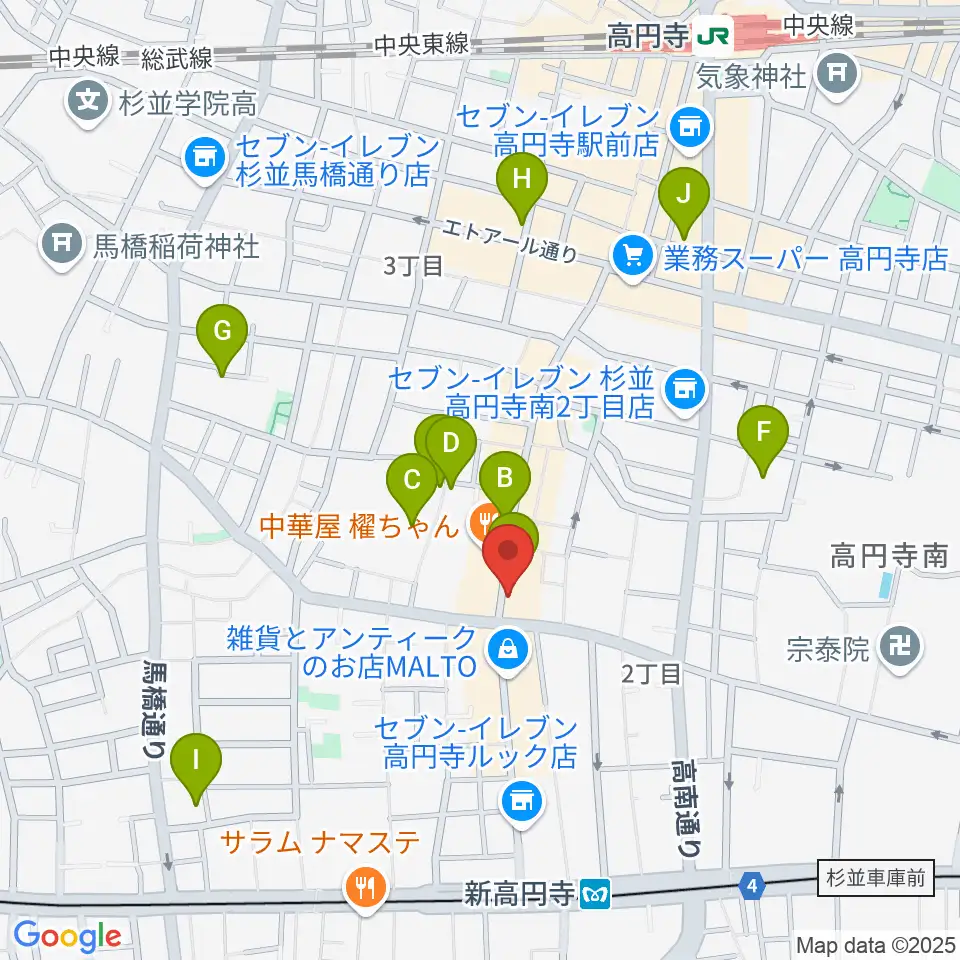 和楽器BAR 龍宮周辺のホテル一覧地図