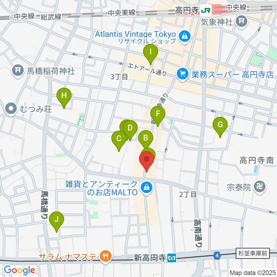和楽器BAR 龍宮周辺のホテル一覧地図