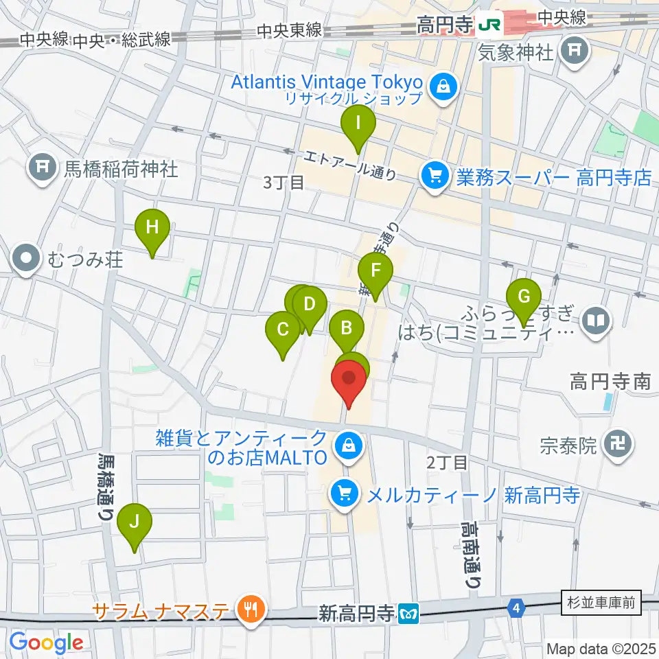 和楽器BAR 龍宮周辺のホテル一覧地図