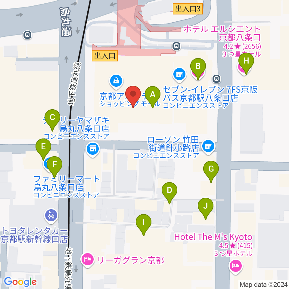 龍谷大学 響都ホール 校友会館周辺のホテル一覧地図