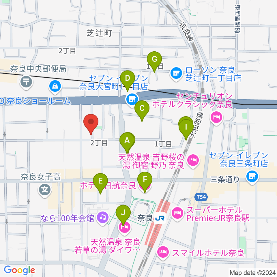 スターヒルスタジオ周辺のホテル一覧地図