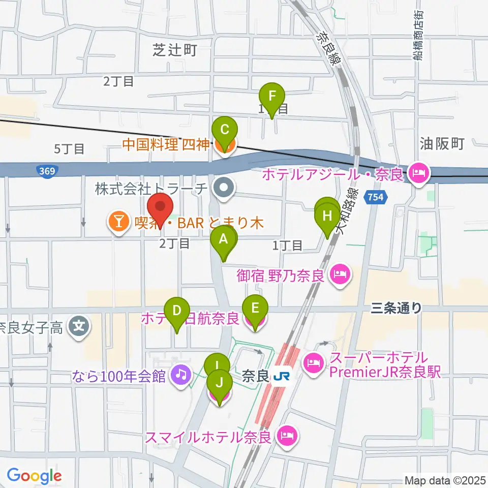 スターヒルスタジオ周辺のホテル一覧地図