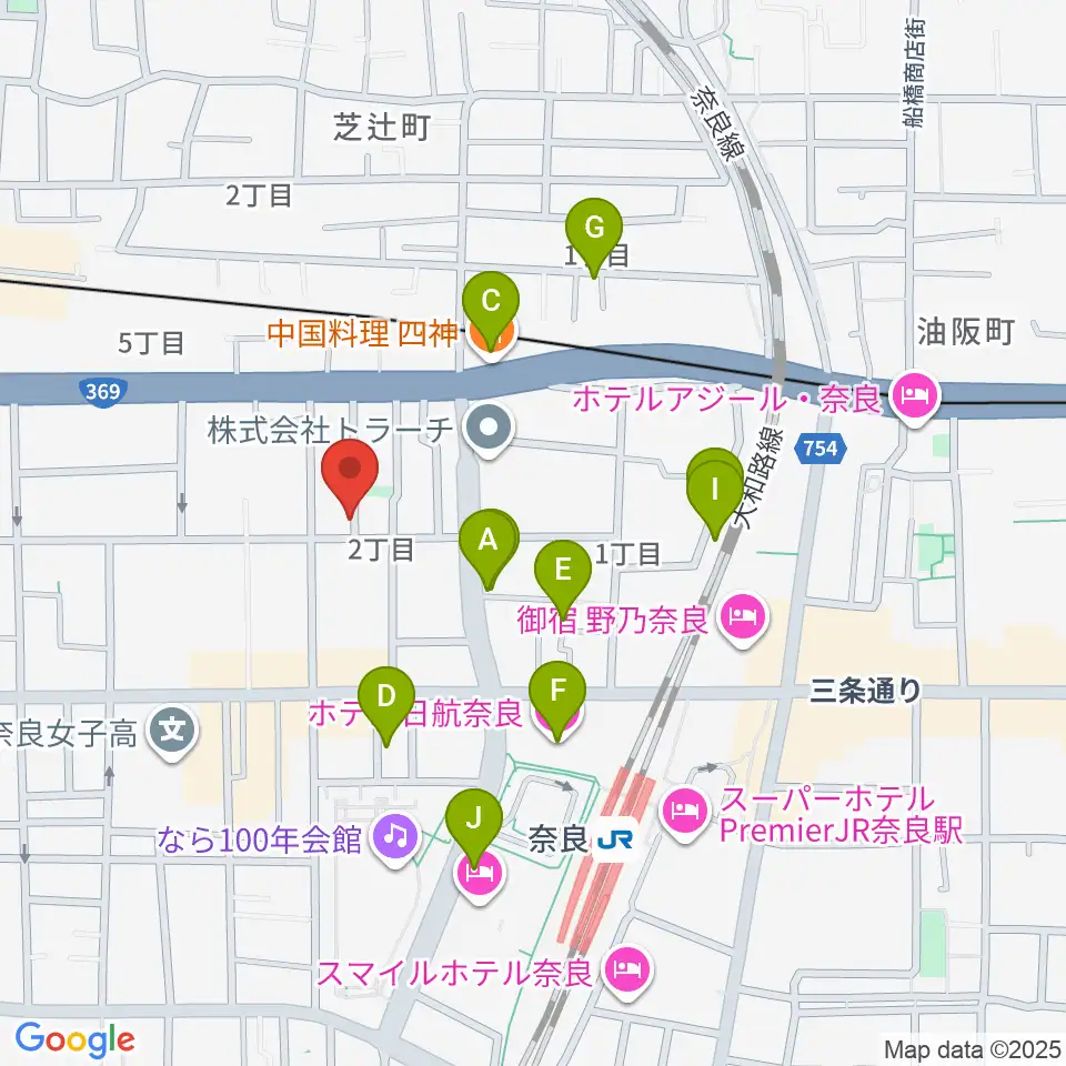 スターヒルスタジオ周辺のホテル一覧地図