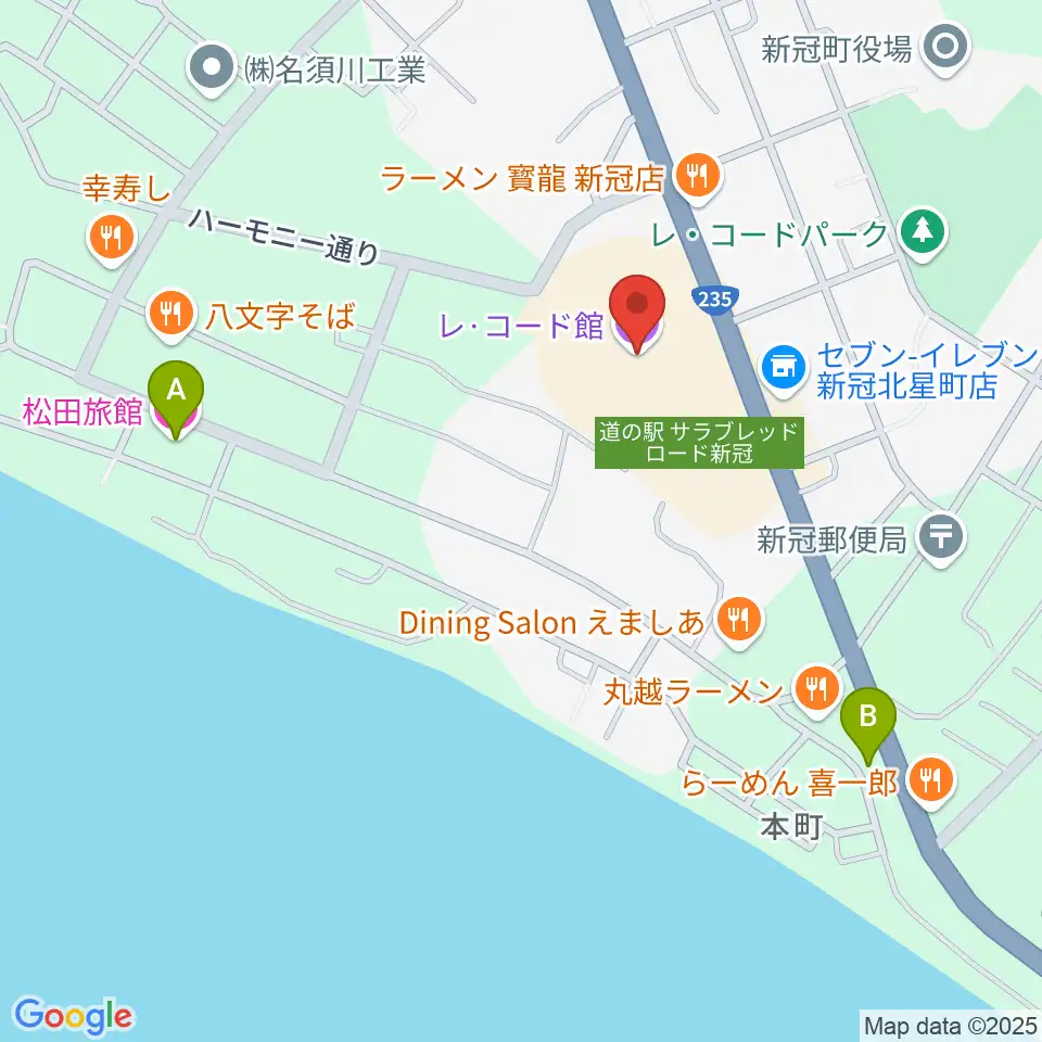 新冠レ・コード館周辺のホテル一覧地図