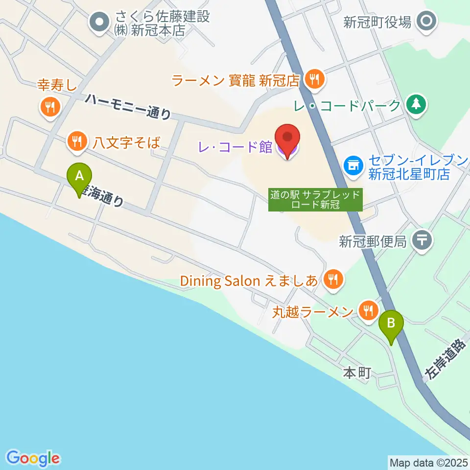 新冠レ・コード館周辺のホテル一覧地図