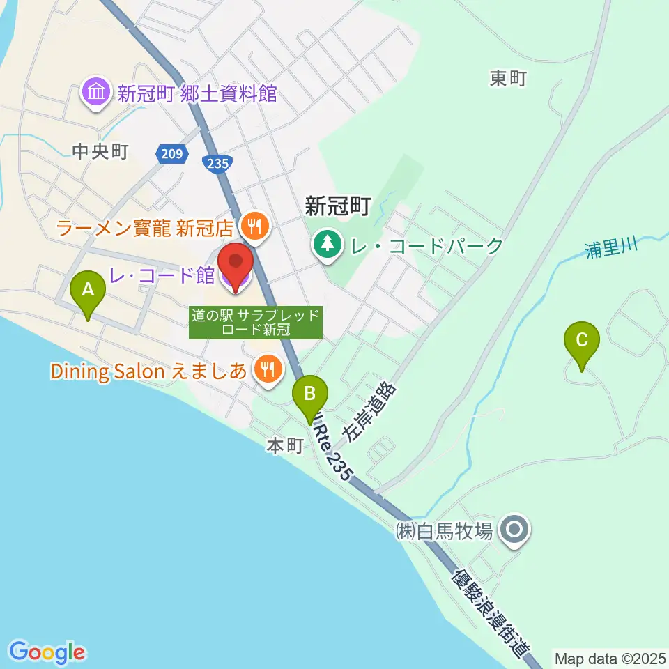 新冠レ・コード館周辺のホテル一覧地図