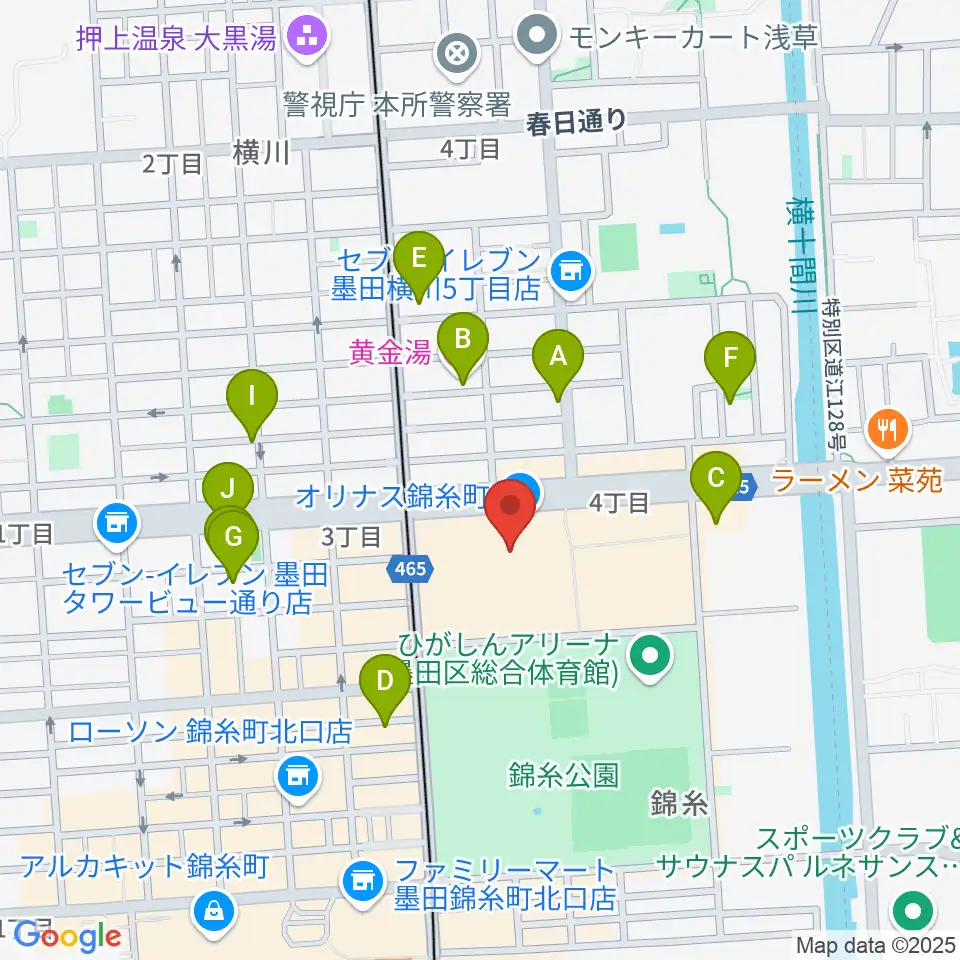 TOHOシネマズ錦糸町オリナス周辺のホテル一覧地図