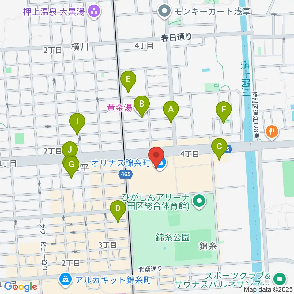 TOHOシネマズ錦糸町オリナス周辺のホテル一覧地図