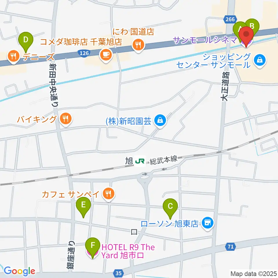 旭サンモールシネマ周辺のホテル一覧地図