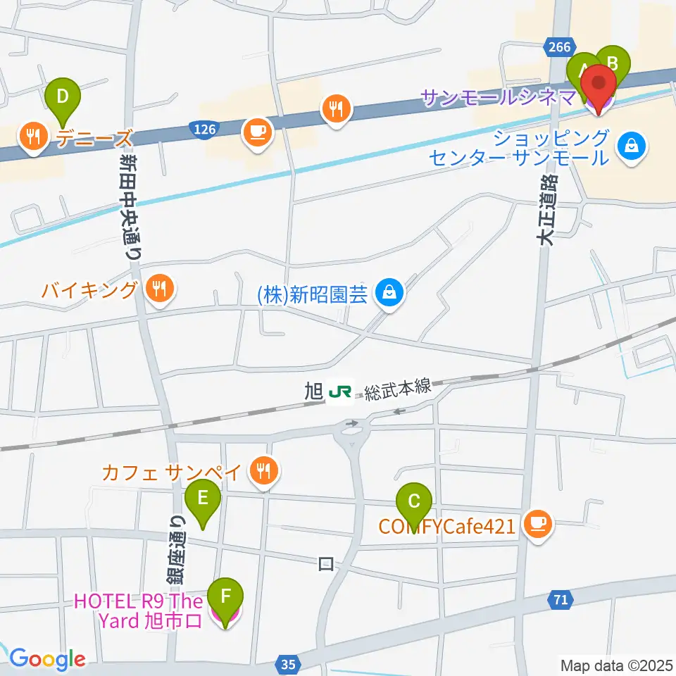 旭サンモールシネマ周辺のホテル一覧地図
