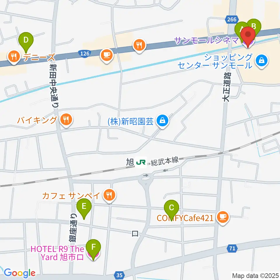 旭サンモールシネマ周辺のホテル一覧地図