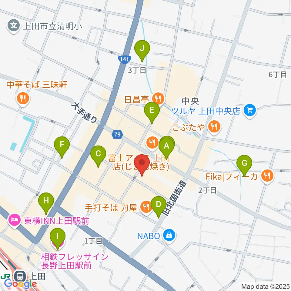 上田映劇周辺のホテル一覧地図