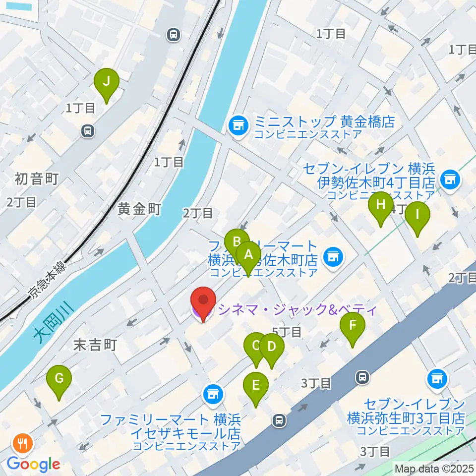 横浜シネマ・ジャック&ベティ周辺のホテル一覧地図