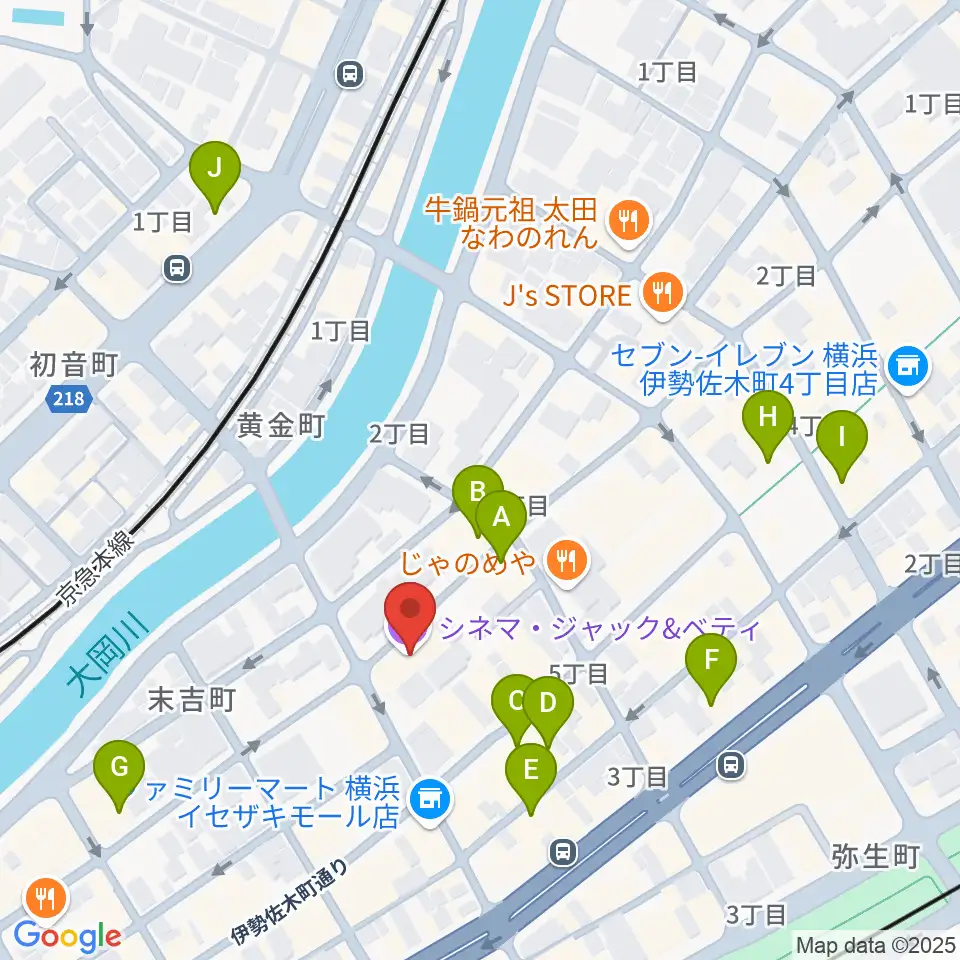 横浜シネマ・ジャック＆ベティ周辺のホテル一覧地図
