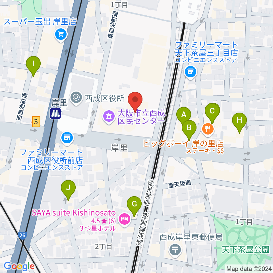 大阪フィルハーモニー会館周辺のホテル一覧地図