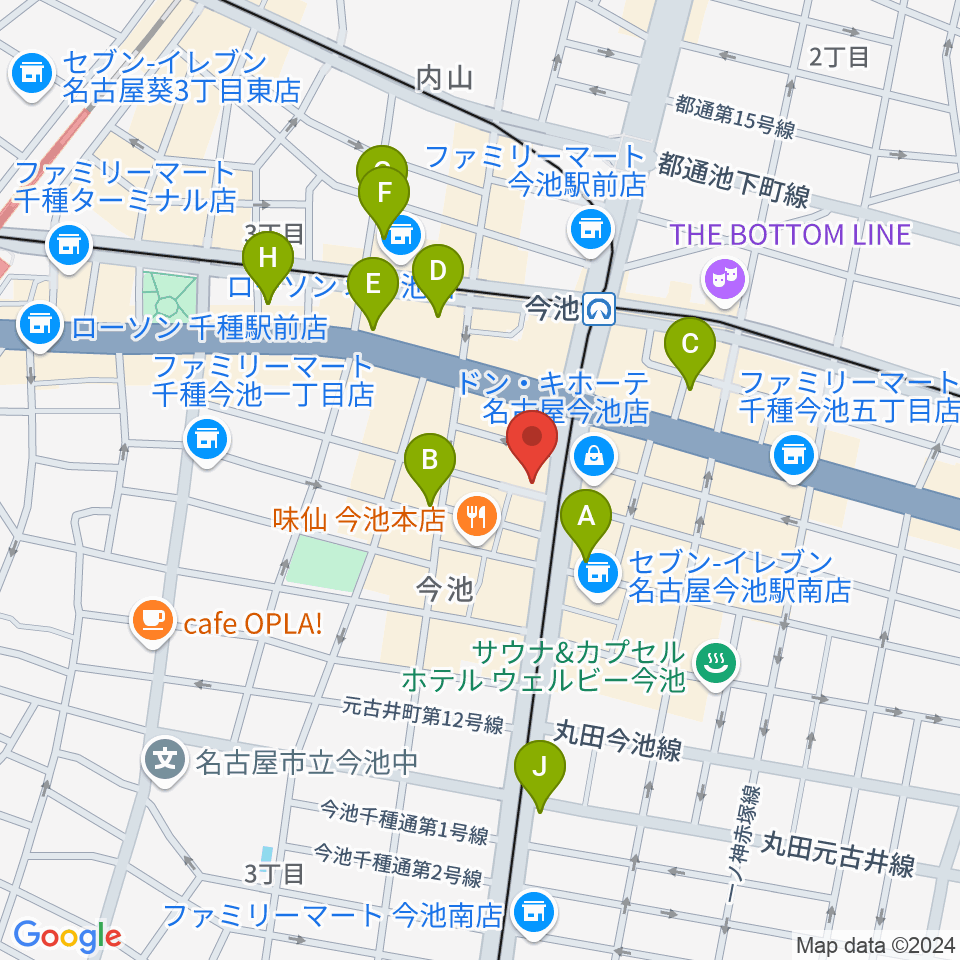 今池open house周辺のホテル一覧地図