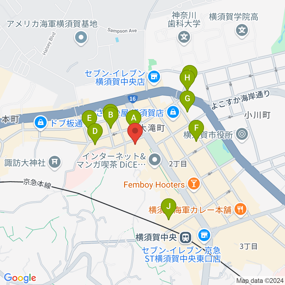 Blue in Green周辺のホテル一覧地図