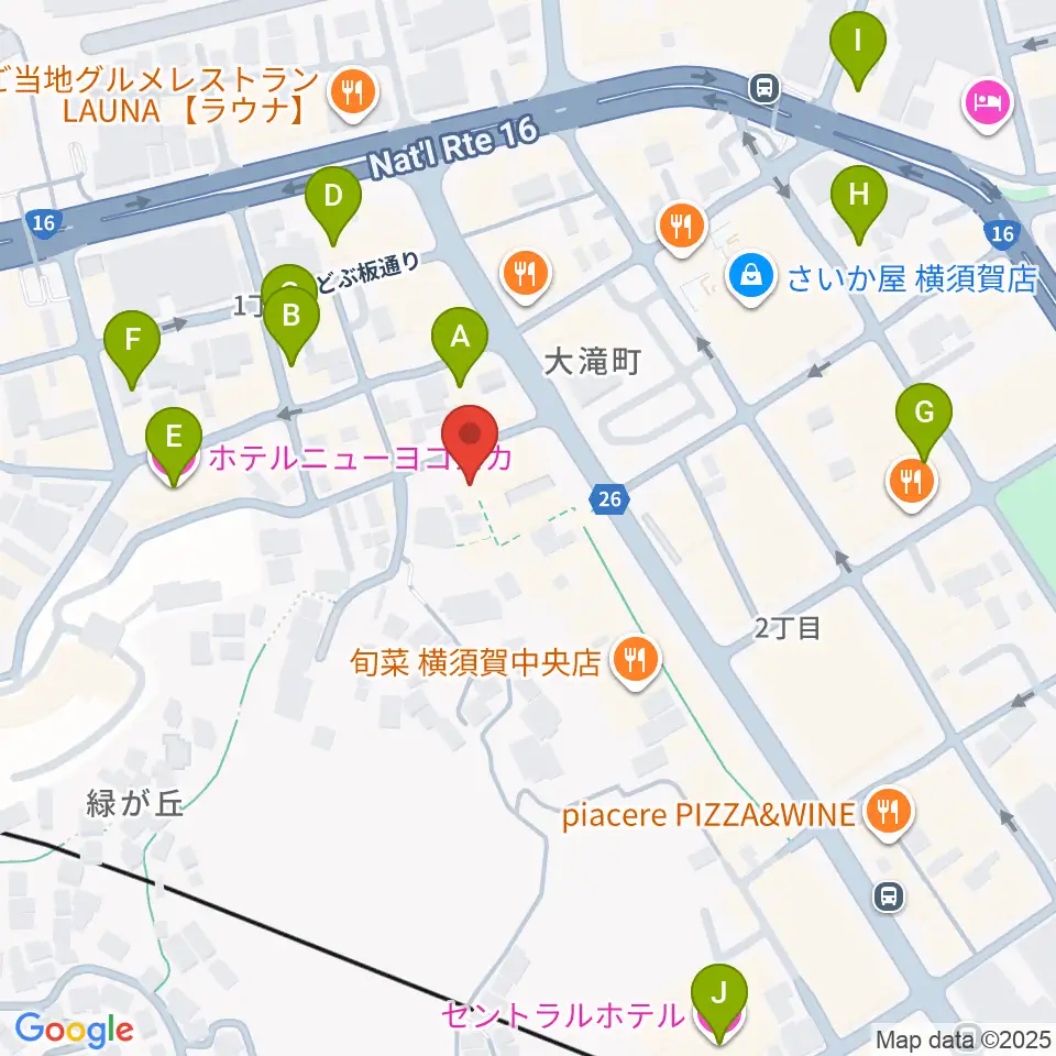 Blue in Green周辺のホテル一覧地図