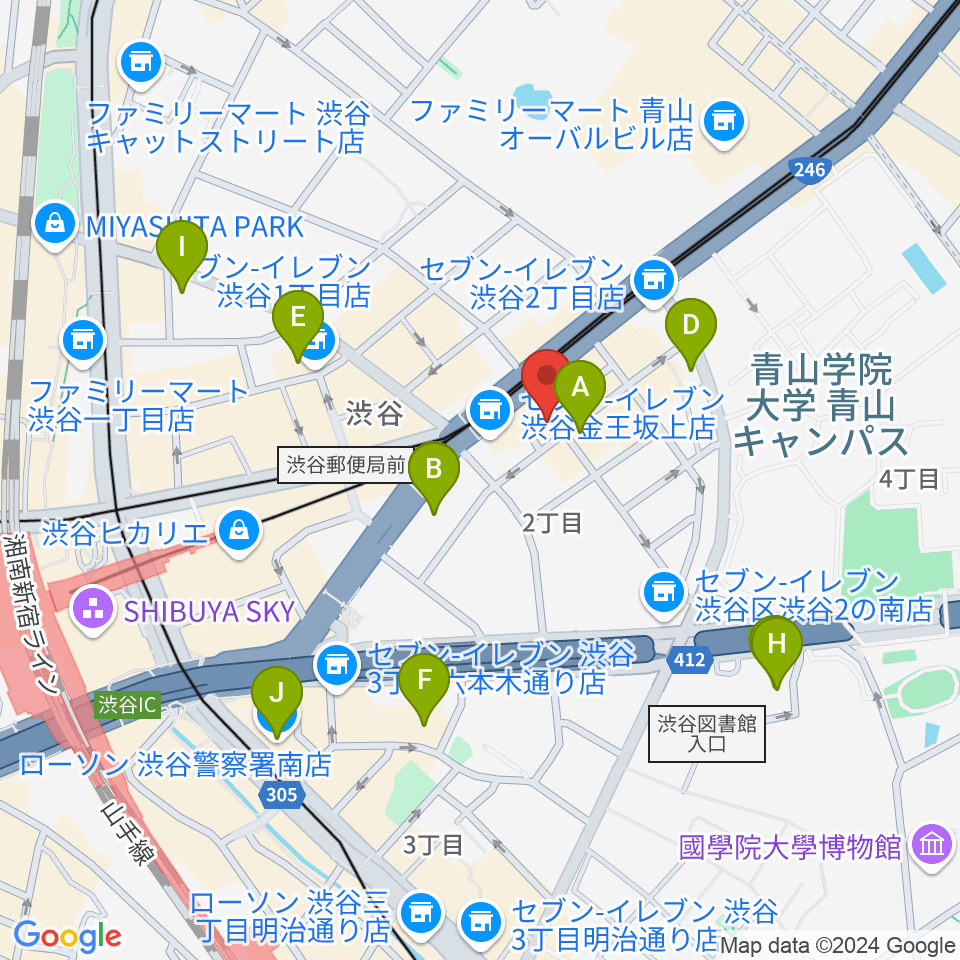 渋谷シアター・イメージフォーラム周辺のホテル一覧地図