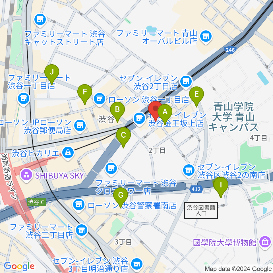 渋谷シアター・イメージフォーラム周辺のホテル一覧地図