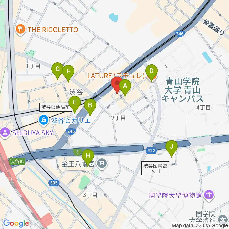 渋谷シアター・イメージフォーラム周辺のホテル一覧地図