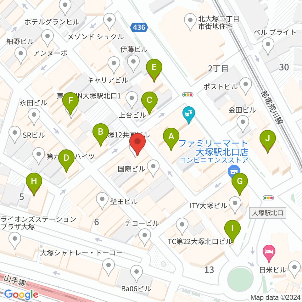 LIVEBAR MARU周辺のホテル一覧地図