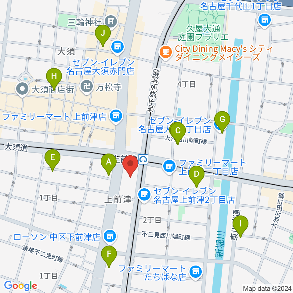 名古屋マーブルレコード周辺のホテル一覧地図