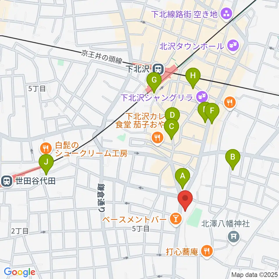 スタジオベイド下北沢店周辺のホテル一覧地図