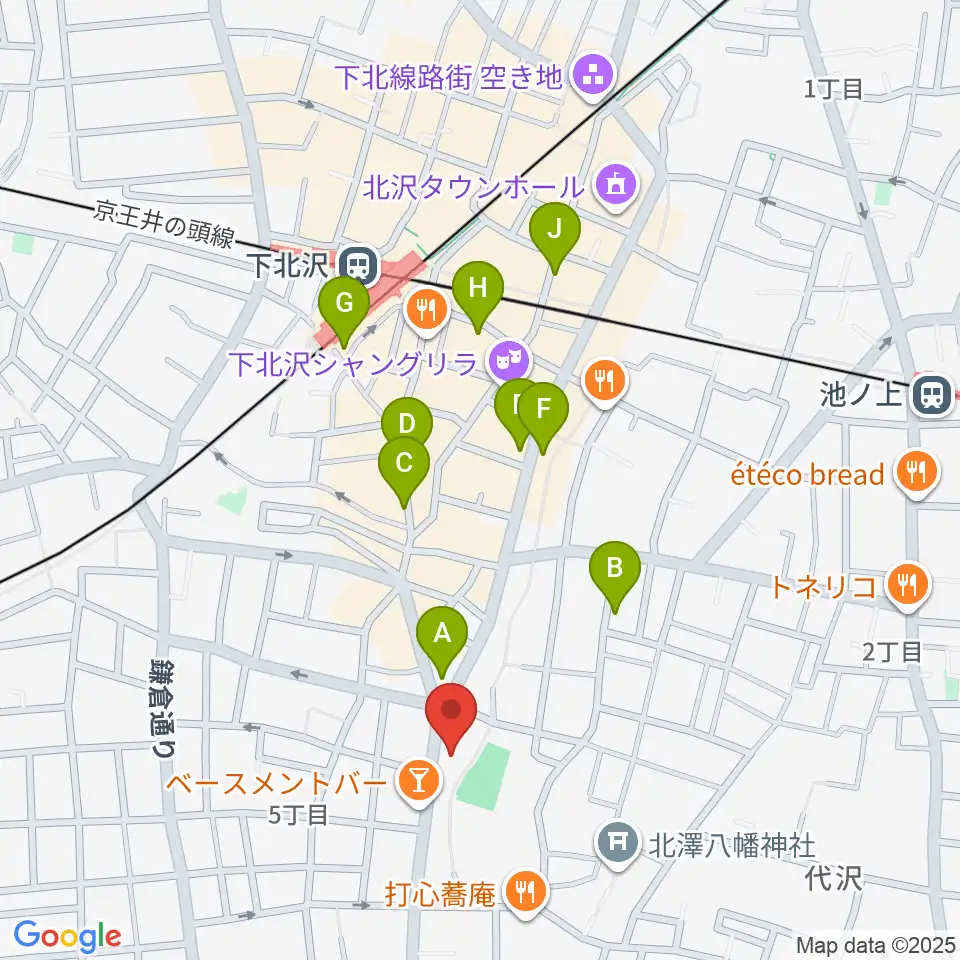 スタジオベイド下北沢店周辺のホテル一覧地図