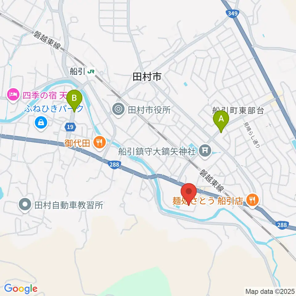 田村市文化センター周辺のホテル一覧地図