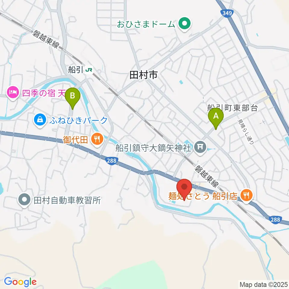 田村市文化センター周辺のホテル一覧地図