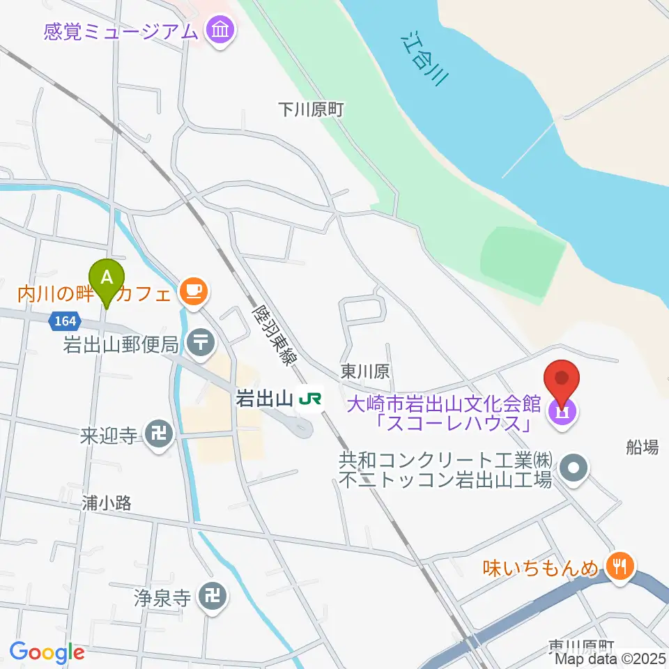 岩出山文化会館（スコーレハウス）周辺のホテル一覧地図