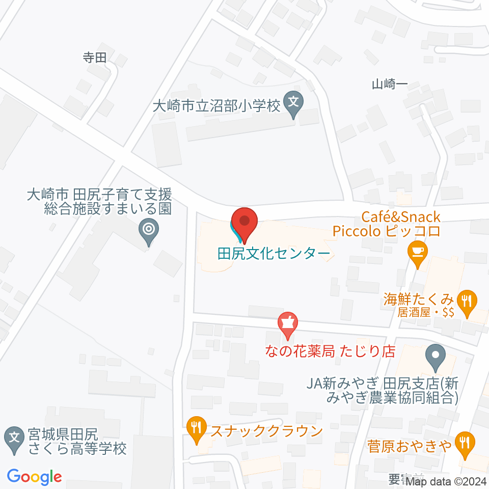 大崎市田尻文化センター周辺のホテル一覧地図