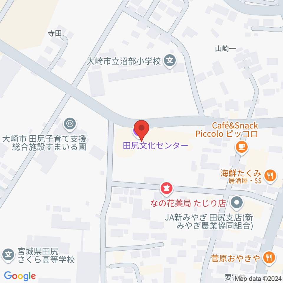 大崎市田尻文化センター周辺のホテル一覧地図