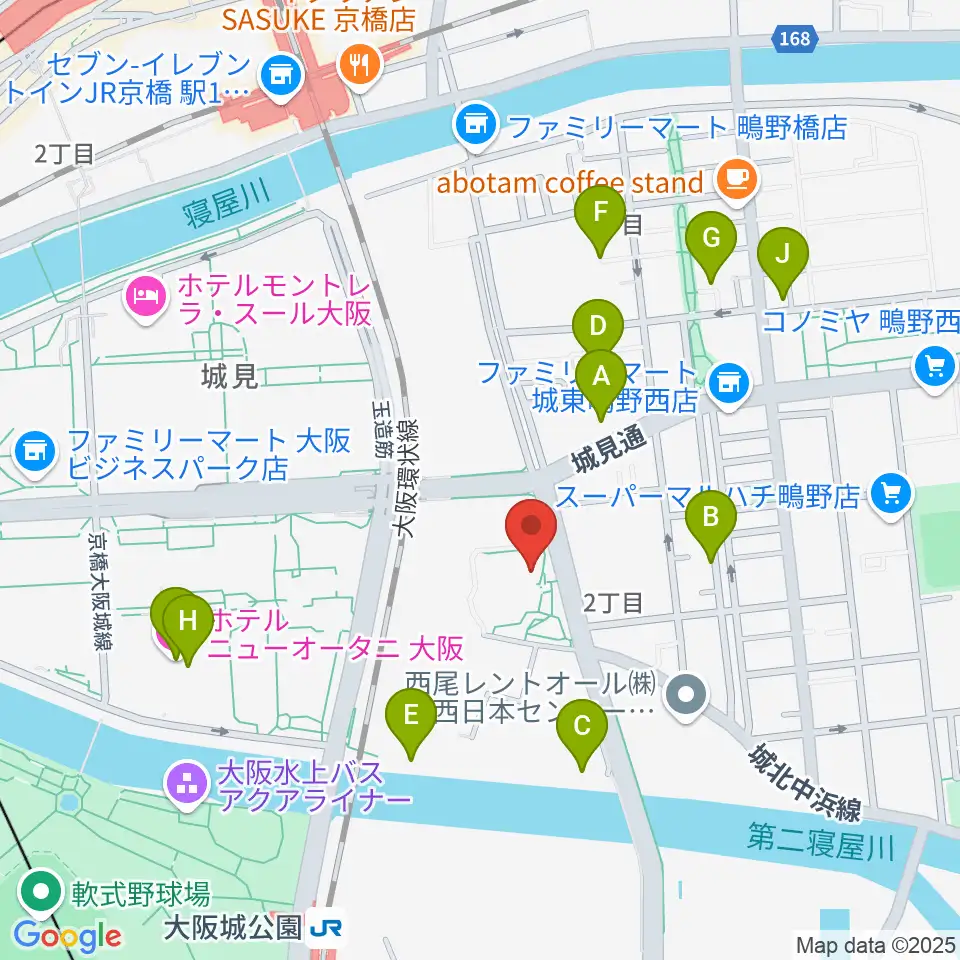 クレオ大阪東周辺のホテル一覧地図
