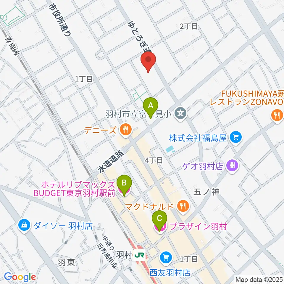 プリモホールゆとろぎ周辺のホテル一覧地図
