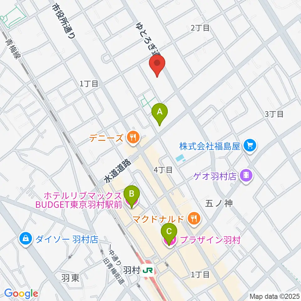プリモホールゆとろぎ周辺のホテル一覧地図