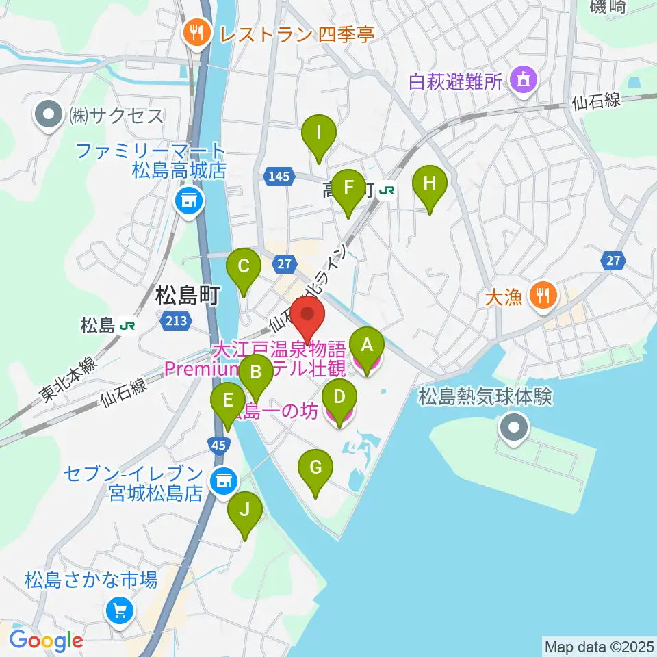 松島町文化観光交流館 アトレ・るHall周辺のホテル一覧地図