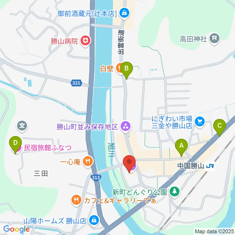 勝山文化センター周辺のホテル一覧地図