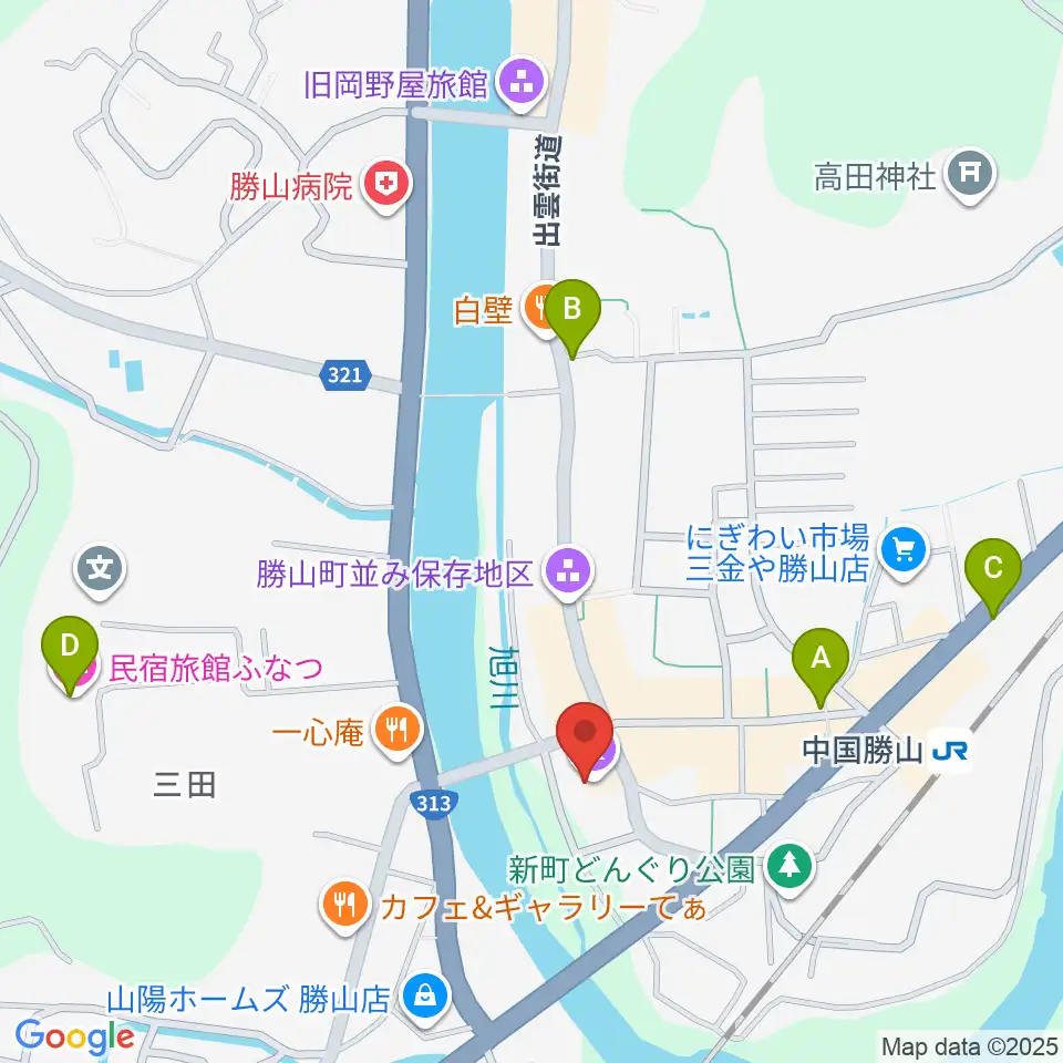 勝山文化センター周辺のホテル一覧地図