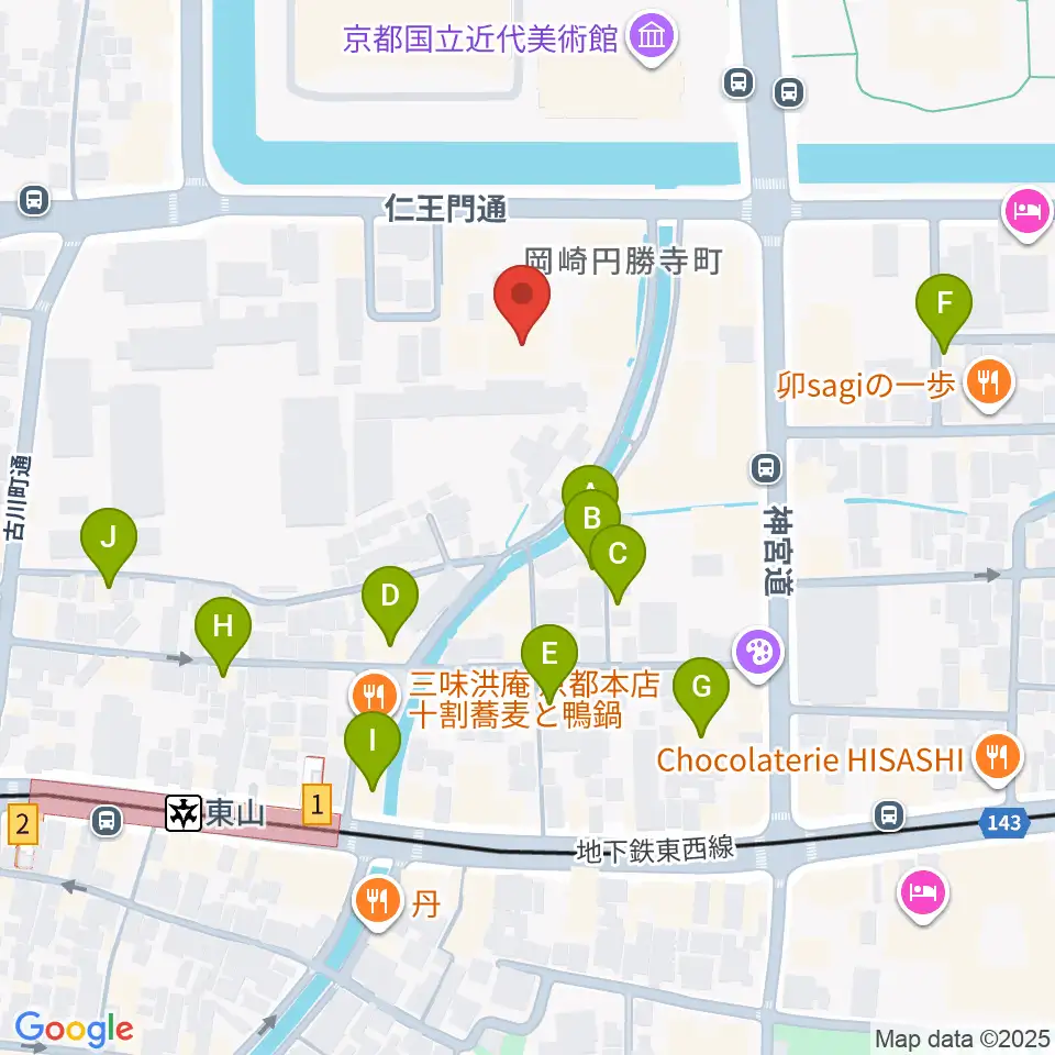 京都観世会館周辺のホテル一覧地図