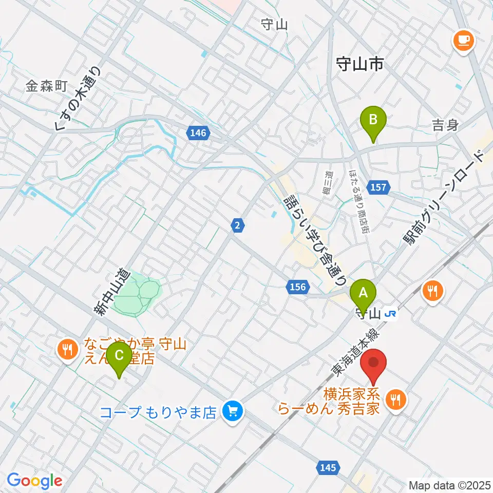守山Blue周辺のホテル一覧地図